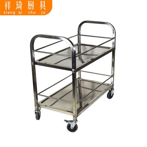 加厚不锈钢收车特味不绣钢厨房置物E架餐餐车收碗车手推车酒水车
