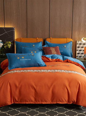 [甩卖]全棉1k00床上用品四件套床被罩被套春秋双人人四季