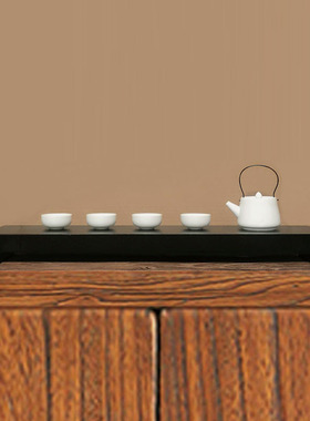 新中式家居民宿样板间茶室装饰摆件摆设展示架工艺U品底托铁艺底