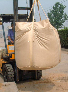 奕澜黄色废弃物吨袋 污泥吨袋加厚D防水太空袋1吨包袋 工业吊装