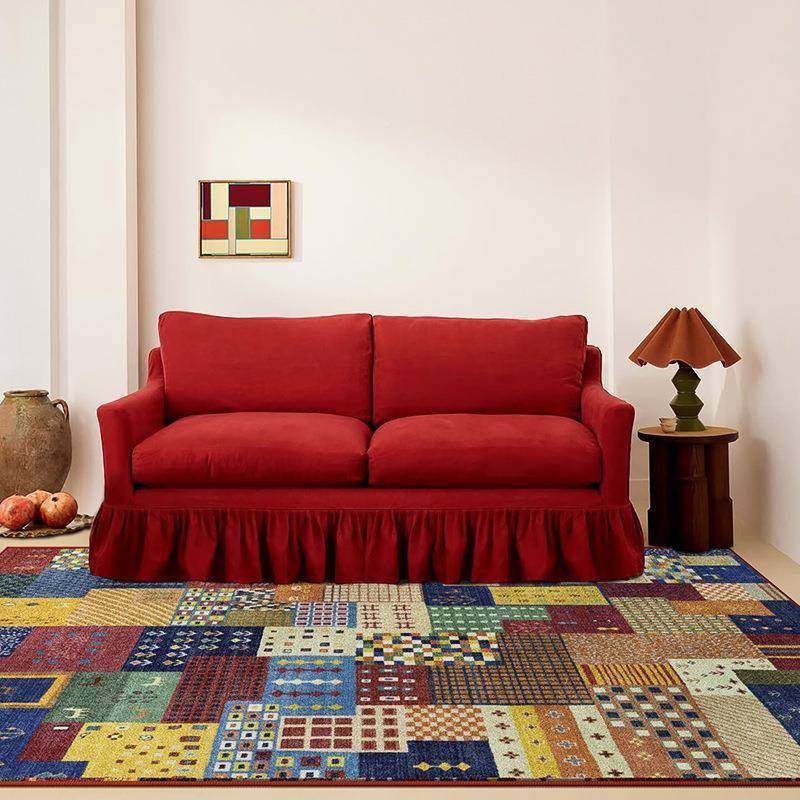 摩洛奢地哥彩色复古毯客厅异域美式轻地垫发茶几毯卧PTY室床边沙,居家布艺,地毯,淘宝优惠券,粉丝福利购,淘宝优惠卷