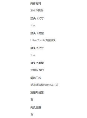 世伟洛克SS1-16-UT--16不锈钢Ultr头a-Torr真空接NPT外nWGR螺纹1i