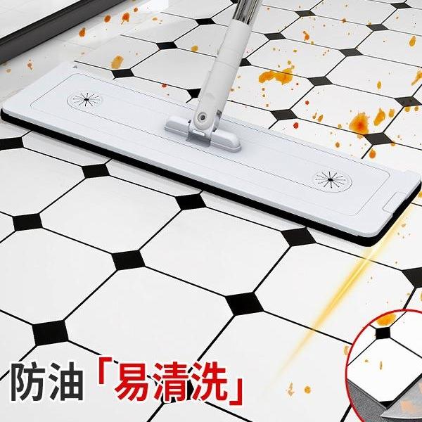 厨房地板贴新水自ERF粘防防油地砖瓷砖贴小花砖地遮丑翻地面板革