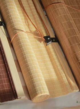 防竹帘卷帘升竹窗帘F5M685J5免打孔卷拉台降式复古书房阳茶室晒遮