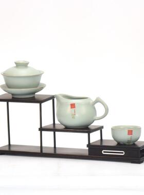 紫檀博古黑檀茶壶架紫光檀tfglzn%u摆饰品架奇石玉器光底座架盆景
