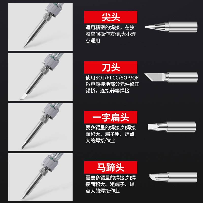 广州黄花电烙铁可调温100W/150W/200W电焊洛铁无铅内热大功率烙铁