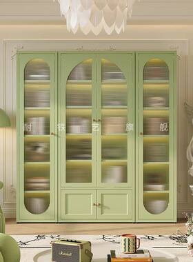 用9C书柜玻璃门子防尘书架收纳柜铁置艺物柜客厅储物51652柜家展