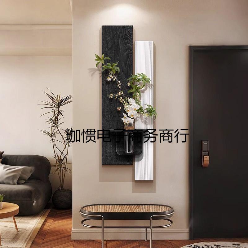 中关古风玄装饰水培绿植入户走廊过复道尽头挂画客厅墙画壁古珈惯