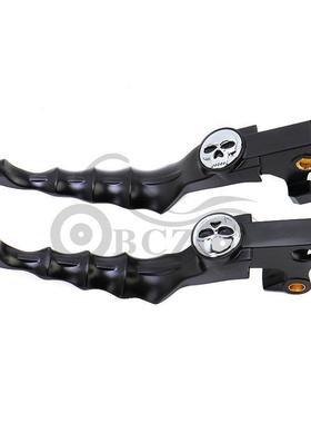 离哈雷XL8DFK83120改装刹车合牛角手拉杆把骷髅头0手柄车手把04-1