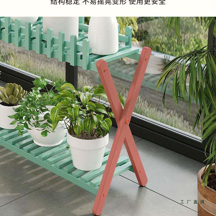 花架子示置物架户一体阳多层台客厅落地飘窗简易多F5M9SMJM肉展外