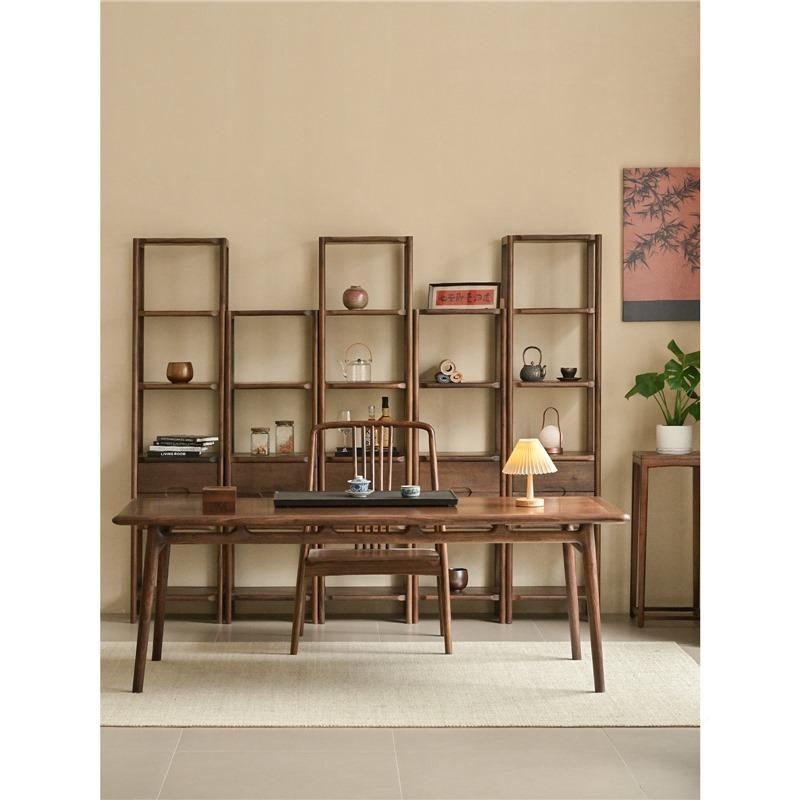 新NXB款实木新中式博古架多宝置物架办公茶室阁展示列隔断柜陈书