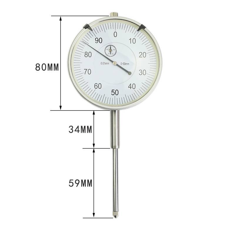 HUOTO机械指针式百分表0-50mm 百分表/指示表 精度0.01