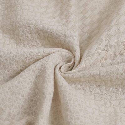 T01-14#麻棉植物提花面约料厚款素色复XHK古服简文0艺古风汉布料