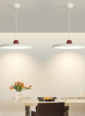 法式古奶油21250风厅吊灯餐餐桌全中光飞碟奶豆护眼复古创意吊线