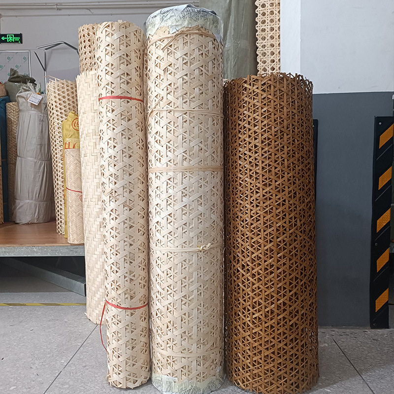 六角米镂空竹编酒店装饰吊顶隔断手工仿碳化古风竹编制品装修