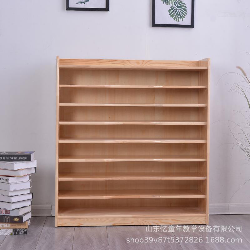 型木质幼儿园书简柜无品牌/约落地儿童书架木经济置制物架多层儿
