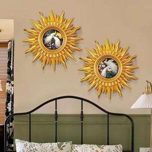 风GTE大格挂 饰画孔雀轻奢气复古太框壁画餐厅厅大美式 欧式 客厅装