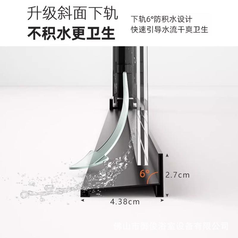 钢化室玻璃浴隔断推拉生门产厂家卫生间玻隔断墙璃干湿分595离双