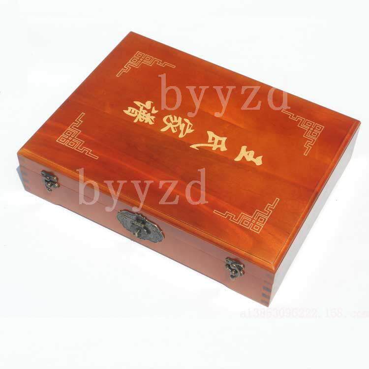 一个起批宗谱盒防虫防蛀木宗箱族樟谱盒by-054家谱盒木质家谱箱樟