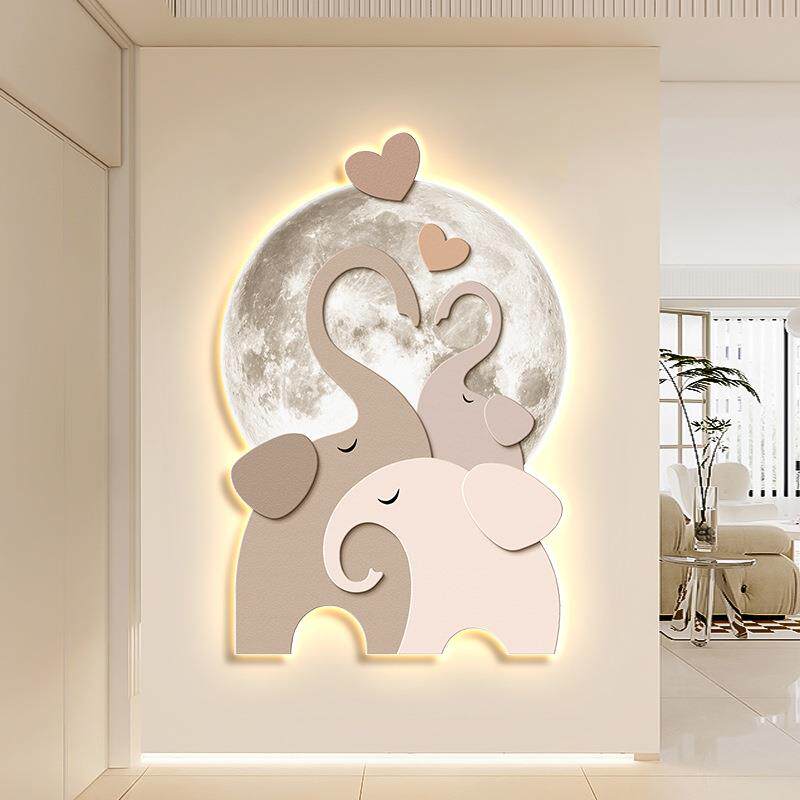 轻入户玄造关装饰创画意型过道墙上挂画走廊奢尽头高档灯画寓WDC-