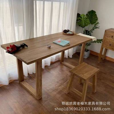 自然化老门茶桌实木长形做风旧茶桌多款式功IED夫泡板茶台方办公