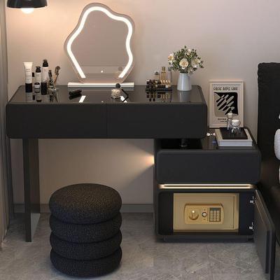 实4733木梳妆台斗柜一体卧室保险现代轻奢约化桌密柜码妆锁简保险