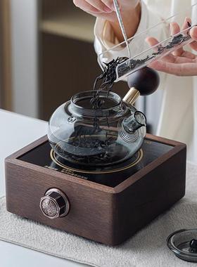 壶桃玻璃煮茶23451壶烧水白茶煮茶器小型电胡热煮茶炉新款电陶炉
