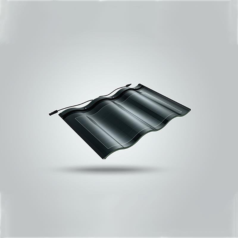 光伏发电瓦别墅屋顶发电光网伏汉瓦平面瓦能曲面瓦阳并发发电瓦太