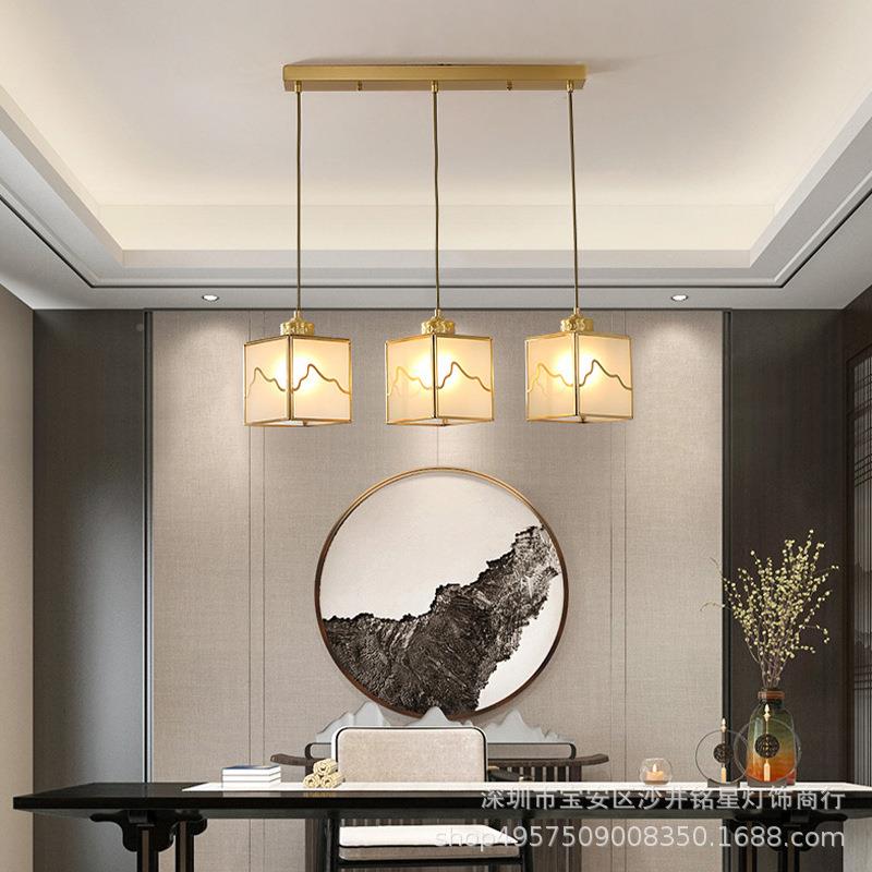 全新中式铜楼梯吊复式楼国EID风客厅餐厅铜灯别墅创中意旋转灯长