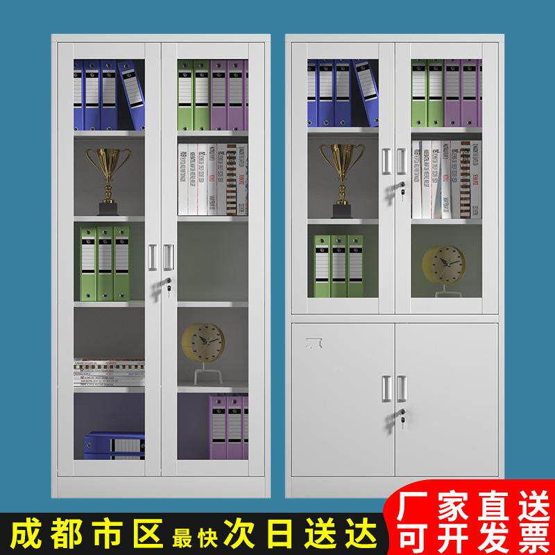 成都文件柜钢办公档案中二抽矮制书TMQ柜资单锁五节柜铁皮凭证料