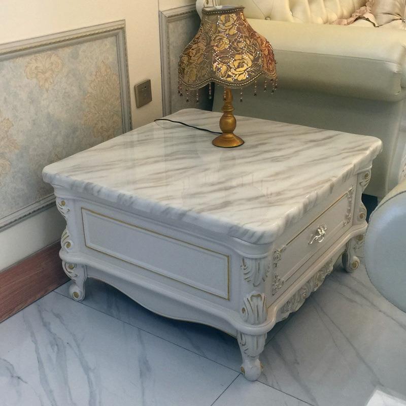 欧式角合几048欧式几法式客厅家具高端大石组复古理木质茶全实木