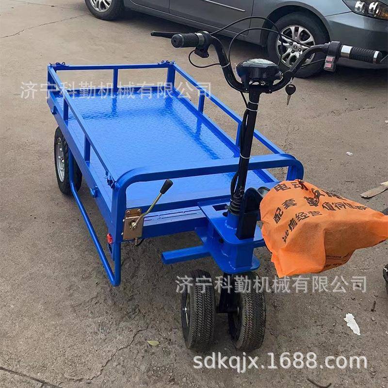 电动平板车倒运骑驴三轮四轮重80600k动g电动三轮车电搬载车