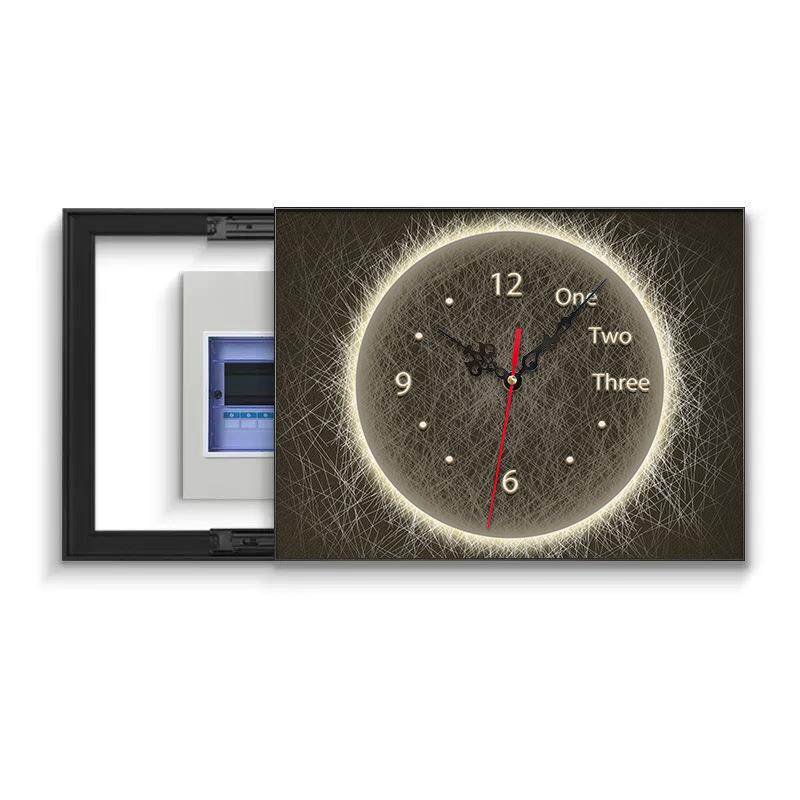 创意时钟轻表箱画装饰画SGT现箱代奢弱电箱装饰电遮挡免打孔配电