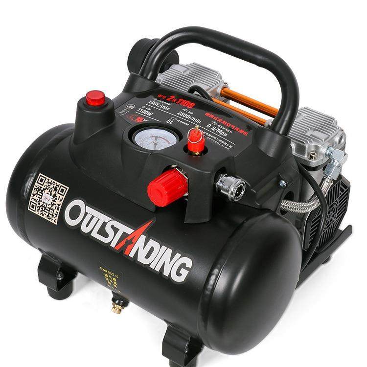 小型空气压缩机充无油2静泵音20V冲气PXQ奥突斯气泵气空压机