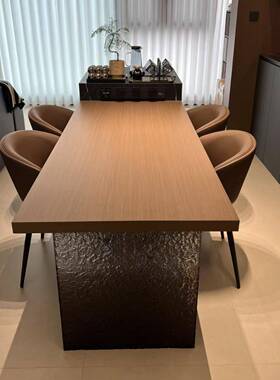 岛台餐桌家用小代型客厅实木意式0奢茶台现22IYH5新款高轻端