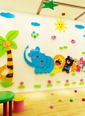 童房克墙贴立体亚力创儿意儿早教环境教室布置贴JfsD77gS画幼园墙