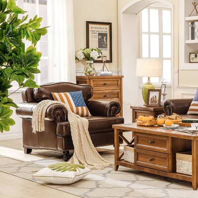 美式村客厅小户型三人单人整沙发别墅区住宅客厅乡装3333美式沙区