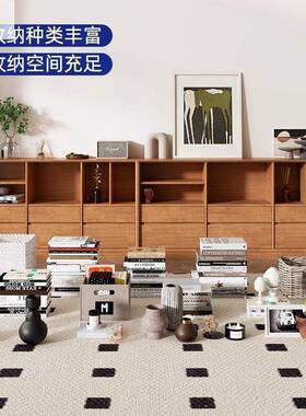 EAS日式矮书实木书架矮柜落地储餐物柜边地柜斗柜置物柜客柜厅电