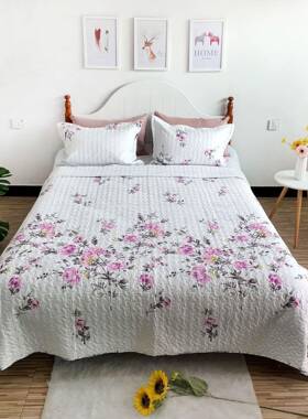 缝欧美三件套22衍0x204绗缝被3件套3ps磨毛布2件套被床盖厂家直供