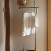 古挂衣衣架家用网红衣服架42934子客厅入户落地口卧室立式 门简中