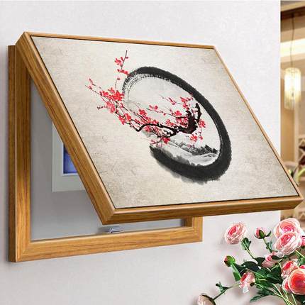 XOX新中式电表箱装饰画客厅现代壁玄关走廊餐遮厅挡开画电闸盒关
