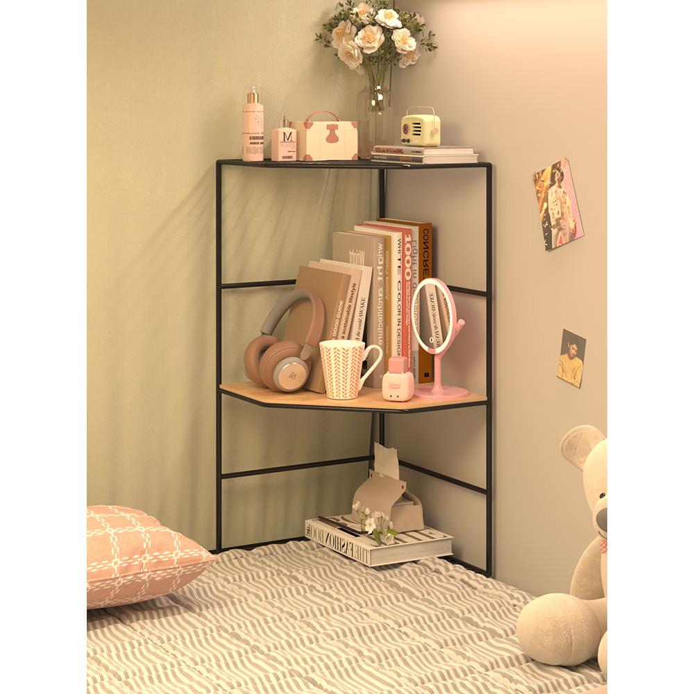 床头床角置物架学生宿舍书桌收纳架寝室上铺神器墙角转角多层书架