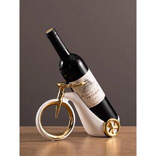 创意红酒架摆件轻奢高档斜放客厅餐厅边柜酒柜装饰品家用高端大气