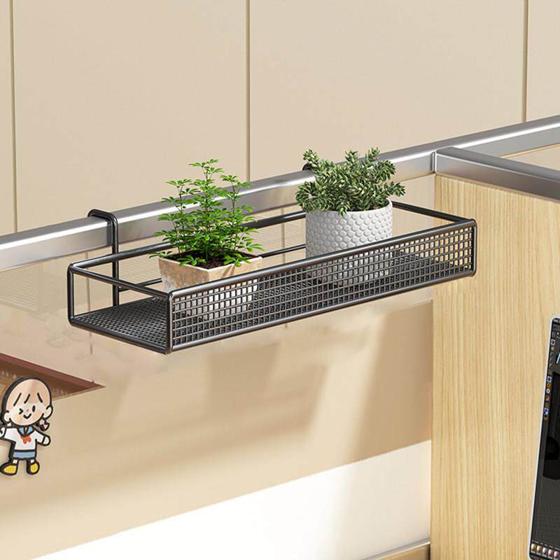 办公桌挂篮工位屏风多层收纳神器办公室隔板上免安装悬挂式置物架