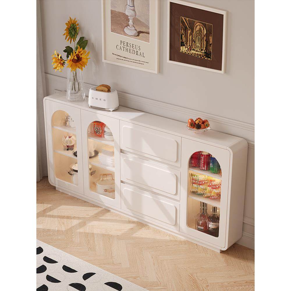 奶油风窄斗柜餐边柜一体靠墙法式墙边超薄柜20/30公分酒柜储物柜,住宅家具,餐边柜,淘宝优惠券,粉丝福利购,淘宝优惠卷