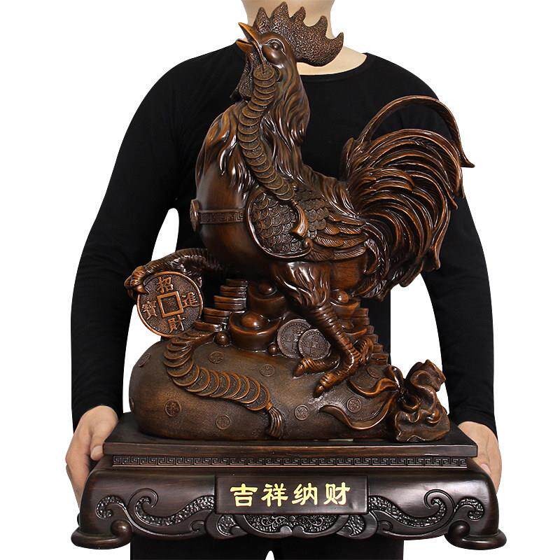 彷木公鸡摆件镇宅家居客厅摆设办公室生肖鸡开 业创意可爱礼品