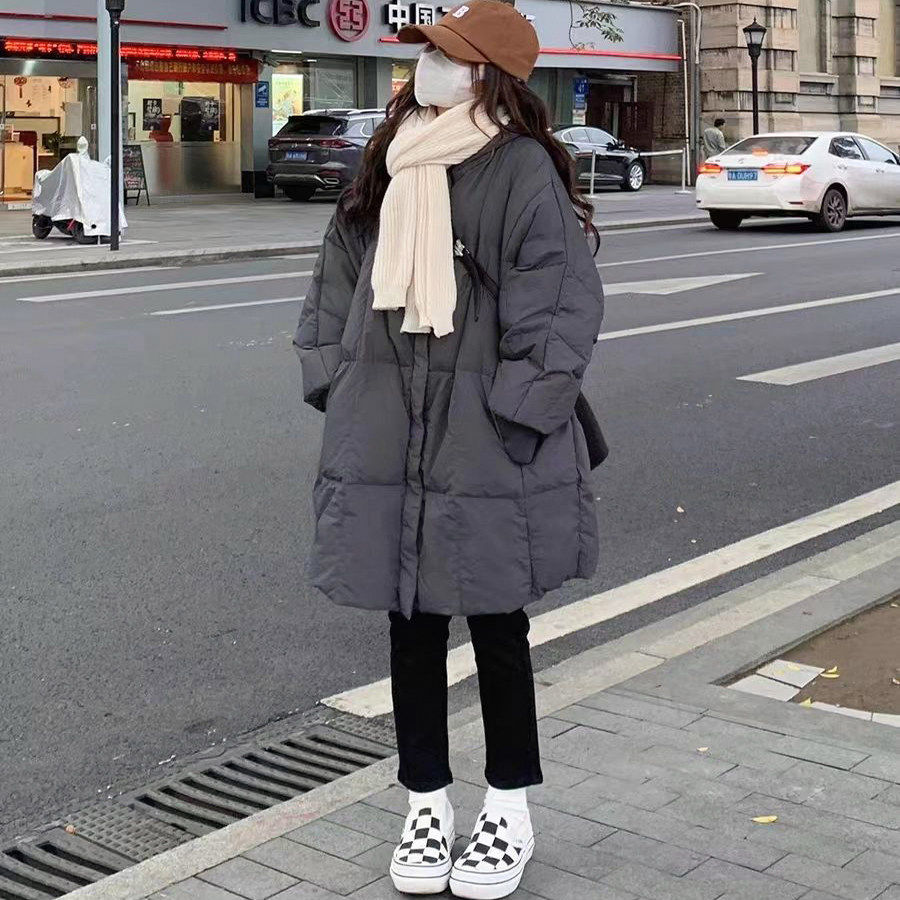 羽绒服女冬季2025新款高级感加厚棉袄高端中长款防寒洋气外套百搭