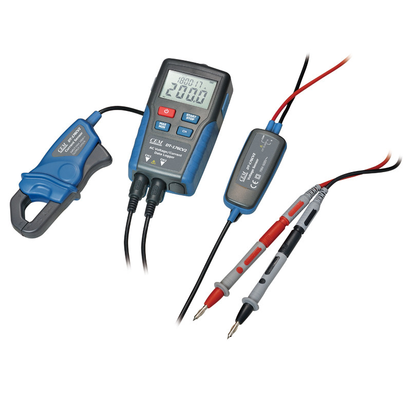 CEM华盛昌高精度交流电流电压数据记录仪双显记录卡DT176CV2包邮