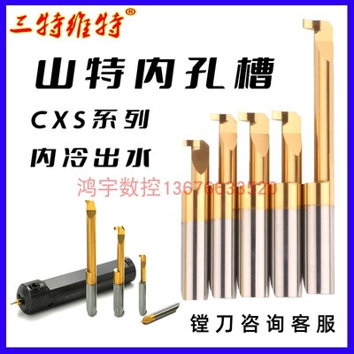 CXS整体合金内孔切槽刀山特小内孔挖槽刀抗震内孔割槽刀小内径槽