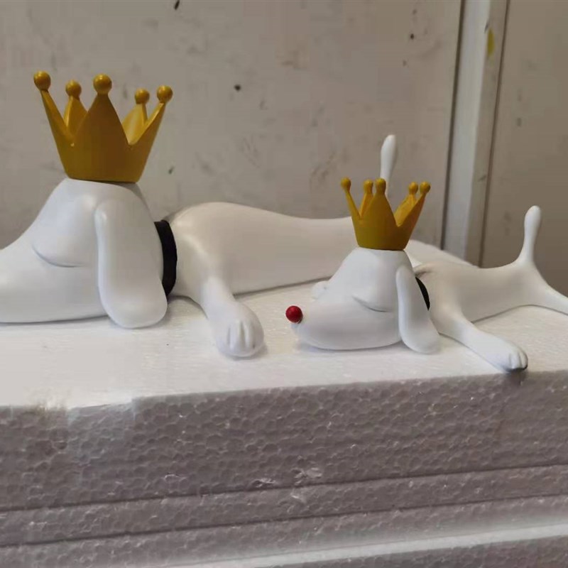 奈良美智梦游狗家居装饰品摆件简约抽象汽Q车装饰品雕塑潮流